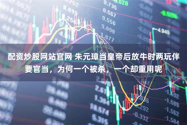 配资炒股网站官网 朱元璋当皇帝后放牛时两玩伴要官当，为何一个被杀，一个却重用呢